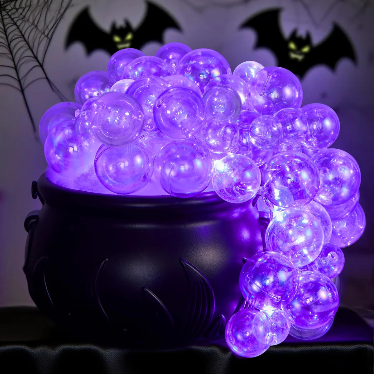 LED Light Up Bubbling Witch Cauldron Pot DIY Set, Color Changeable 8 Glow Modes | Wayfair North America