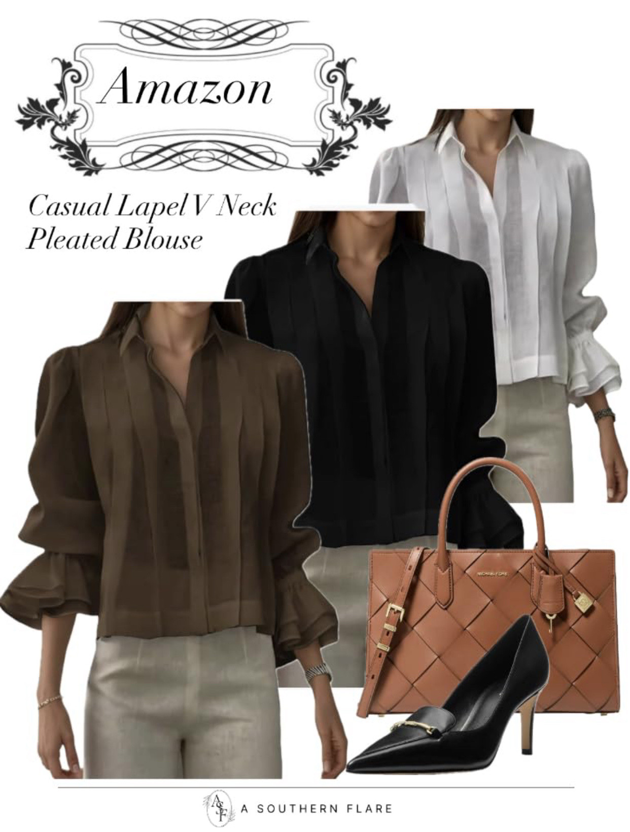Wine y fashion, casual top, workwear, tote, heels 