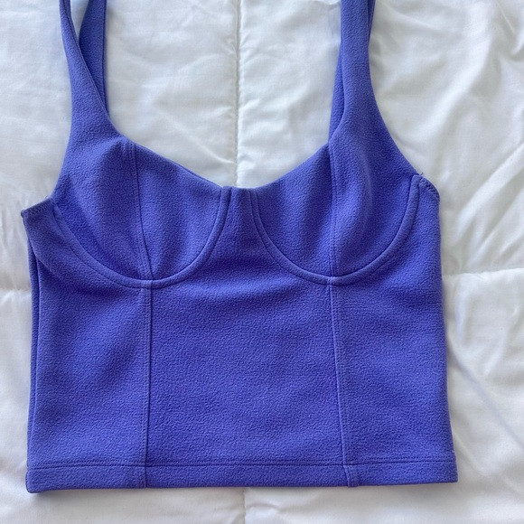 Zara Purple Fitted Bustier Tank Top | Poshmark