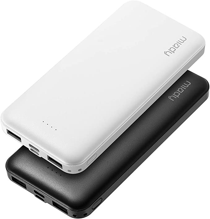 2-Pack Miady 10000mAh Dual USB Portable Charger, Fast Charging Power Bank with USB C Input, Backu... | Amazon (US)