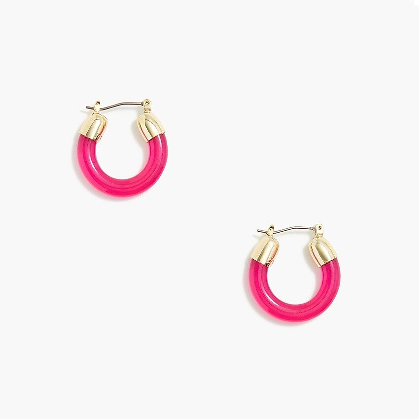 Solid-color hoop earrings | J.Crew Factory