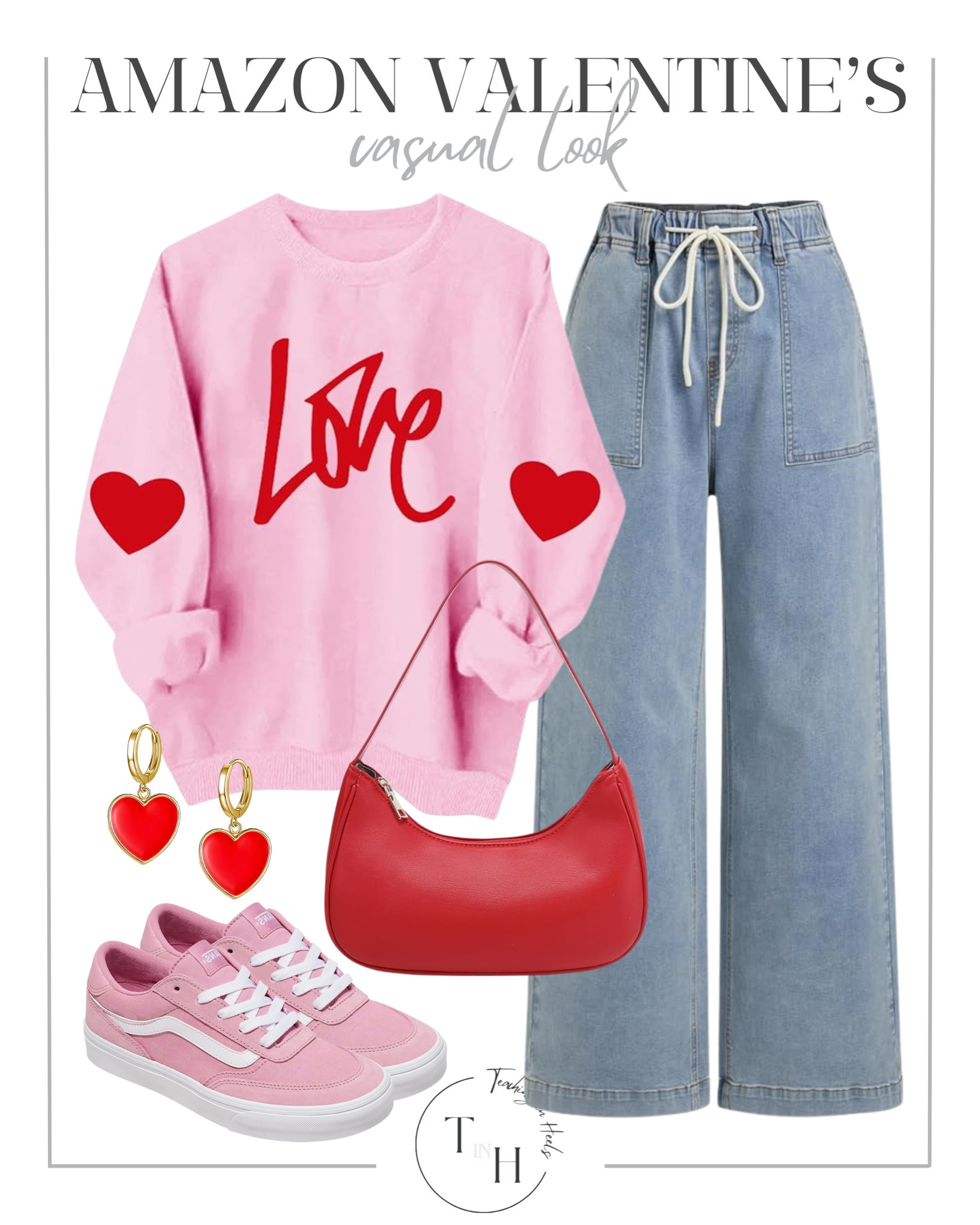 Amazon Valentine’s Day casual look

Valentine’s casual outfit
Pink sweater and denim
Heart graphic tee look
Cozy knit and leggings
Red cardigan everyday style
Sneakers with cute accessories
Laid-back date outfit
Brunch-ready casual look
Neutral outfit with pink accents
Comfy chic Valentine vibe

#LTKSeasonal #LTKSaleAlert #LTKootd