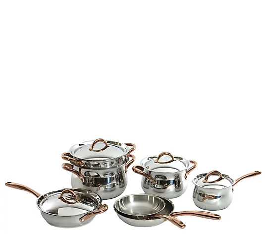 BergHOFF Ouro Gold 18/10 Stainless Steel 11-Piece Cookware Se - QVC.com | QVC