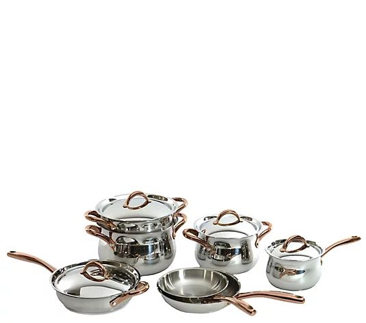 BergHOFF Ouro Gold 18/10 Stainless Steel 11-Piece Cookware Se - QVC.com | QVC