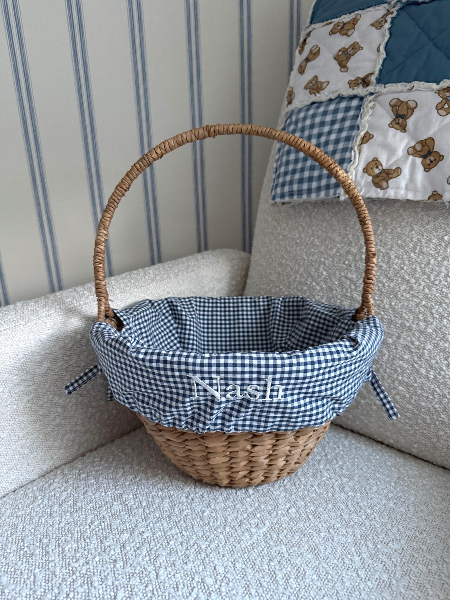 nash’s easter basket 🐰🤍🧺🐣