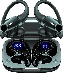 GOLREX Ear Buds Bluetooth Headphones Wireless Earbuds 36Hrs Playback Wireless Charging Case Digit... | Amazon (US)