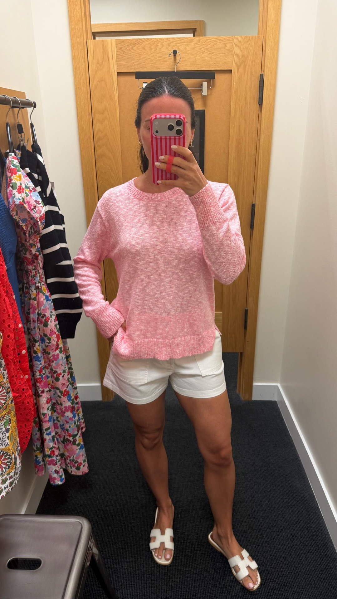 if you're looking for a lightweight sweater for spring, summer, and beyond - this one is it. I have one in white that I have been wearing for years and it's still in great condition. I love the new colors they came out with. I wear a S! and these shorts are new-to-me. I grabbed one size too big here, so definitely go with your true size - they are so stretchy!

#LTKootd #LTKSpringSale #LTKSeasonal