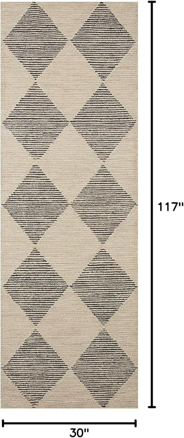 Loloi Chris Loves Julia Francis Collection FRA-01 Beige/Charcoal 2'-6" x 9'-9" Runner Rug | Amazon (US)