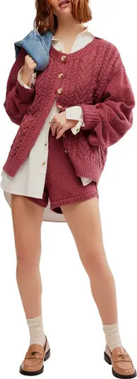 Keeper Cotton Blend Cable Sweater & Shorts Set | Nordstrom