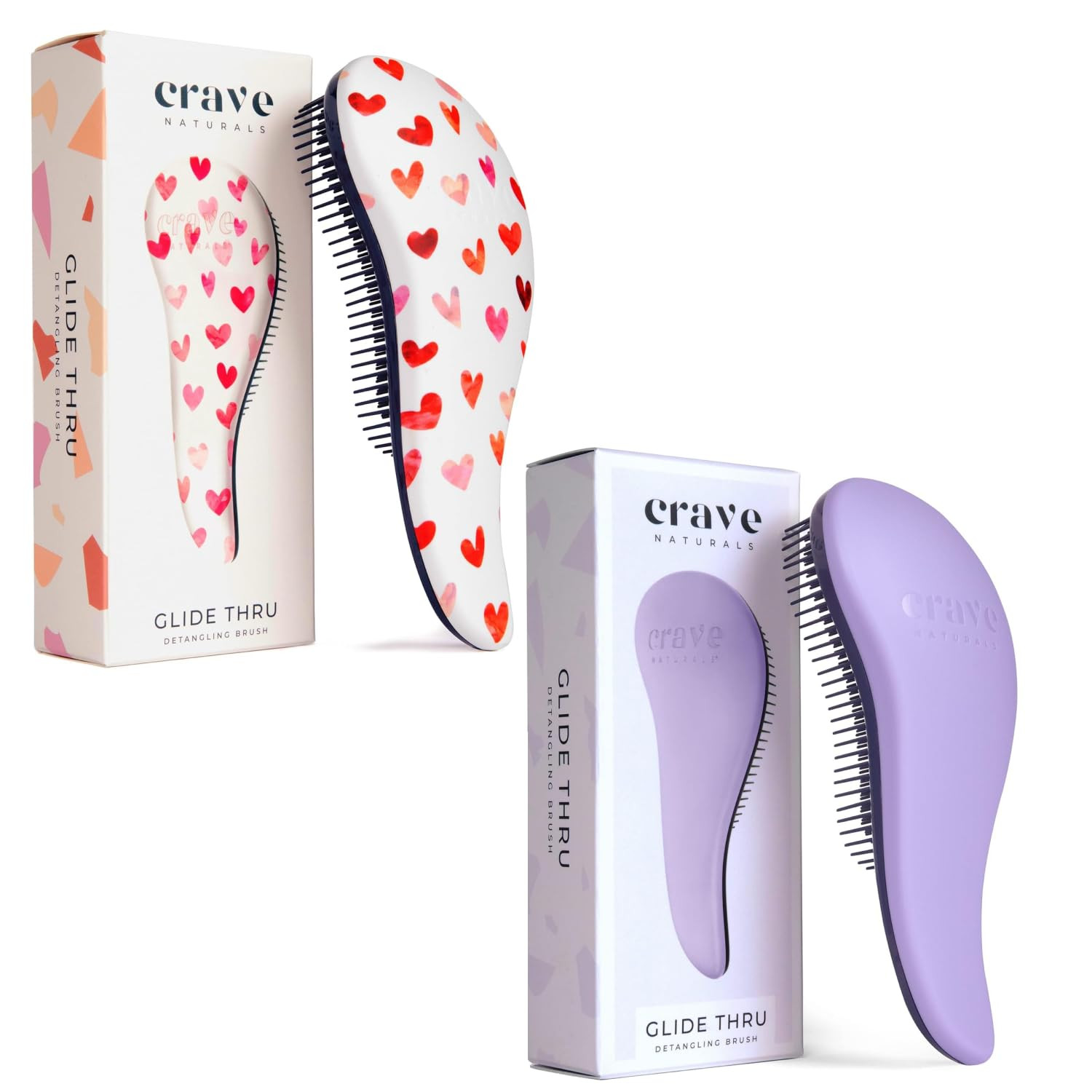 Crave Naturals Glide Thru Detangling Hair Brush for Adults and Kids - Detangler Hairbrush for Cur... | Amazon (US)