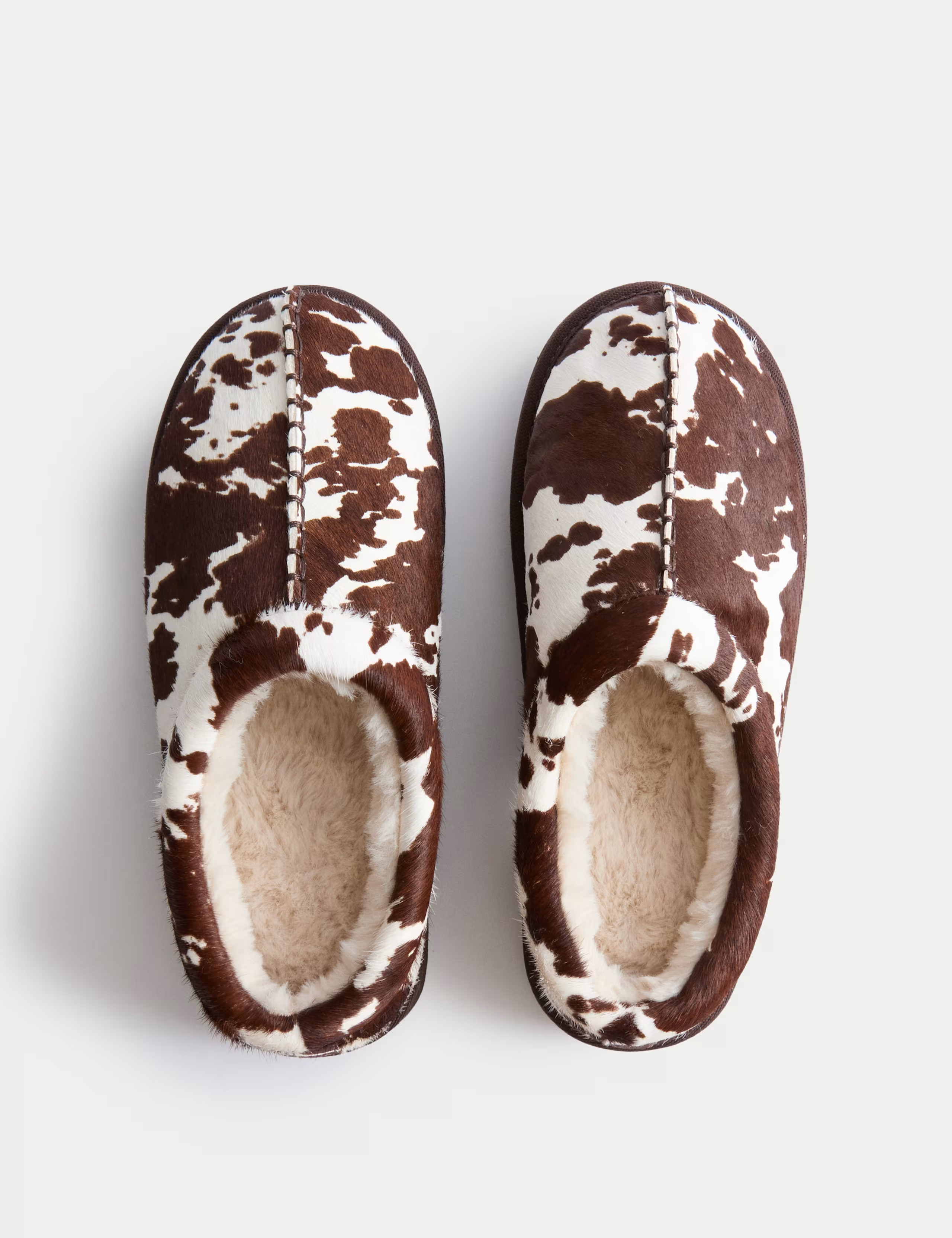 Suede Cow Print Clog Slippers | M&S Collection | M&S | Marks & Spencer (UK)
