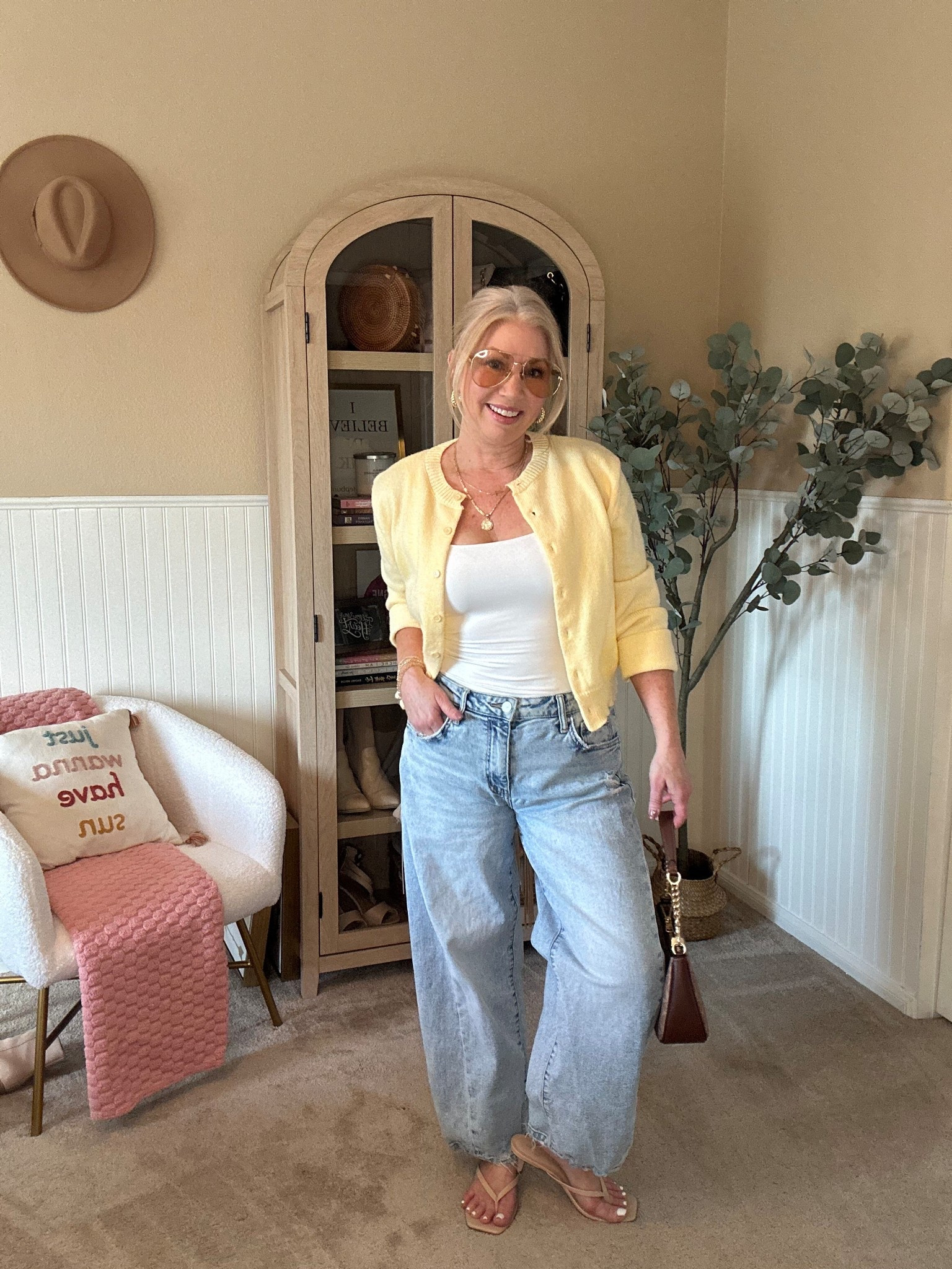 Casual spring outfit 
Yellow cardigan 

#LTKSeasonal #LTKPetite #LTKootd