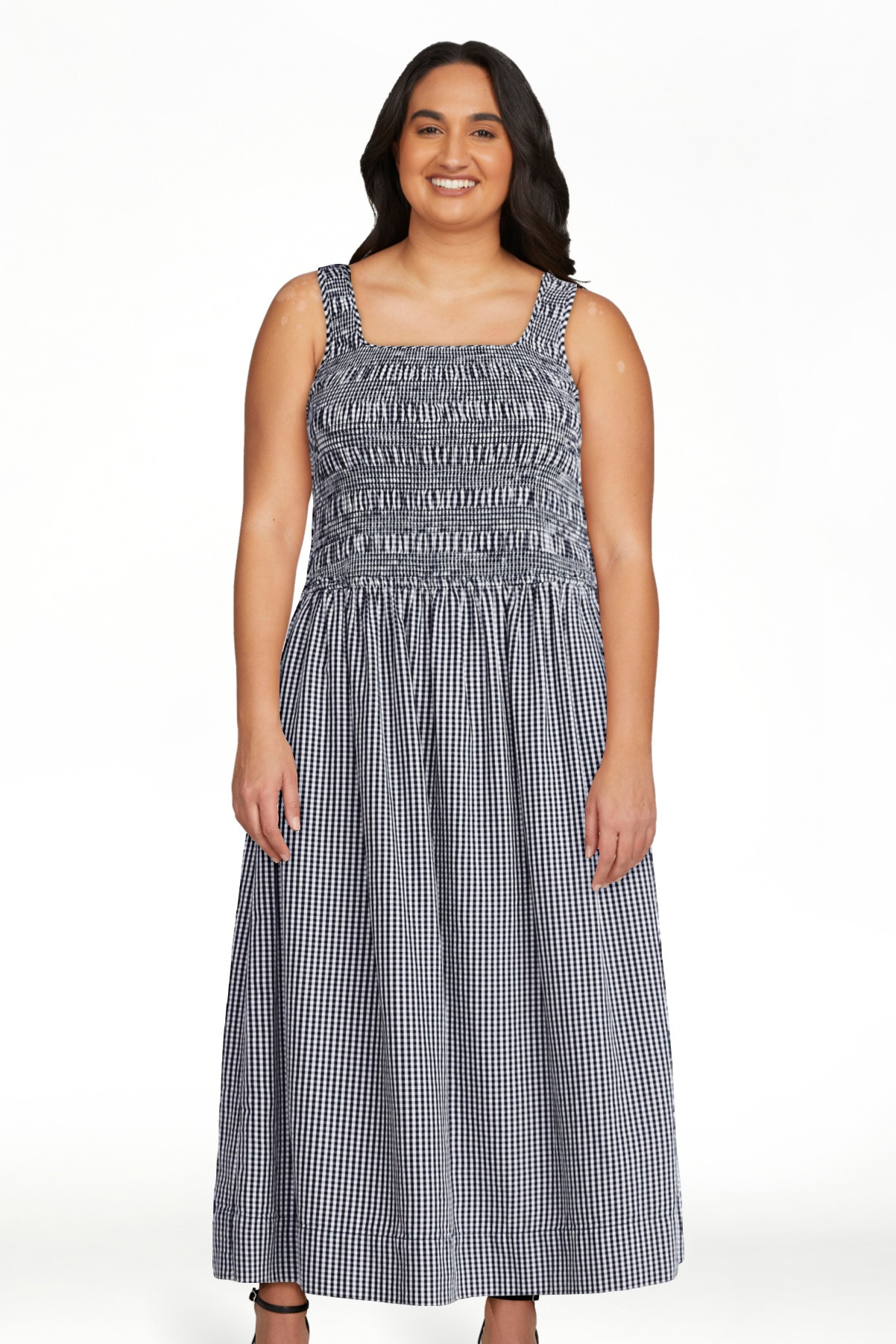 Free Assembly Women's and Women's Plus Cotton Sleeveless Smocked Midi Dress Size-XS to 4X | Walmart (US)