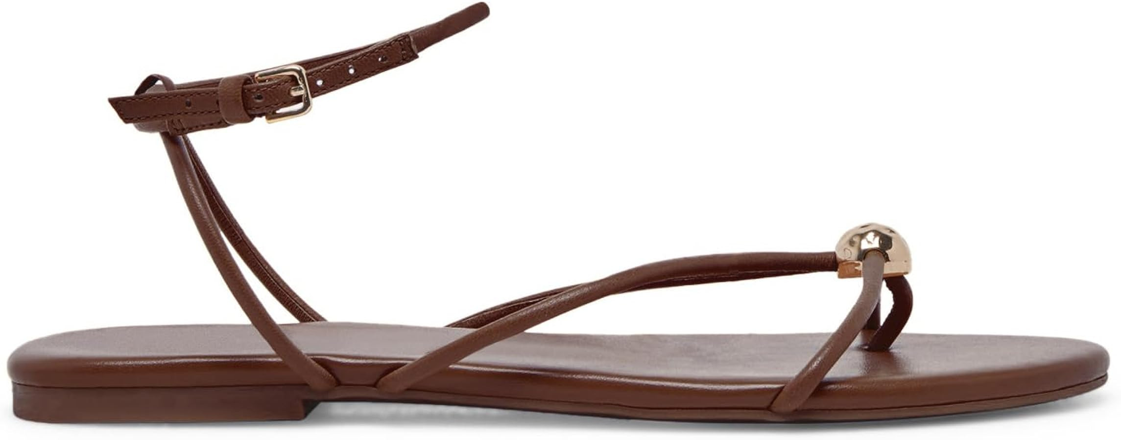 Strappy Flat Sandals for Women Comfortable Open Round Toe Sandals Dressy Beach Thong Flip Flop Sl... | Amazon (US)