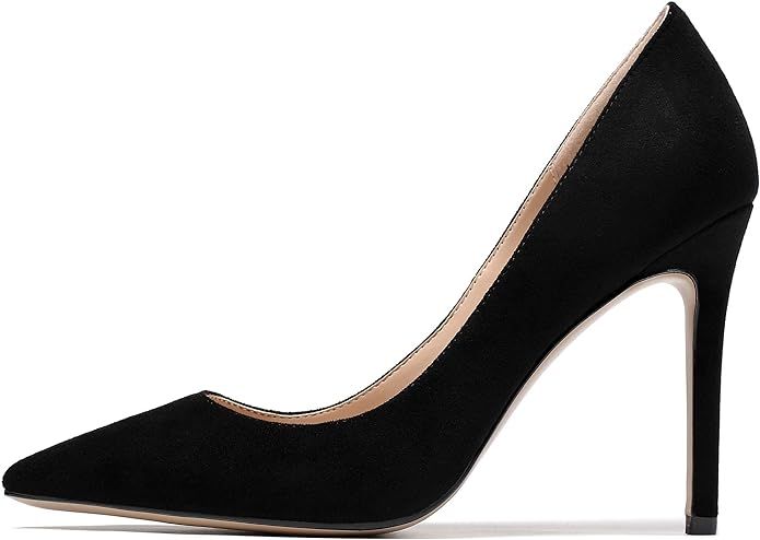 SAMMITOP Women's Classic Fashion Stiletto Pointed Toe 10CM High Heel Dress Pump Shoes | Amazon (US)