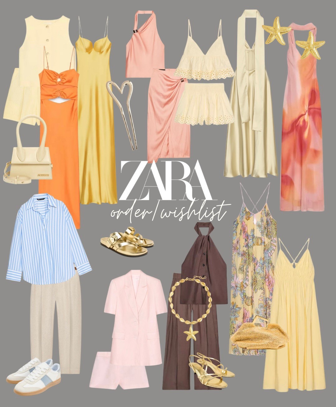 My recent zara order and a few wishlist items!! I can’t wait to show the reel but delivery is ever so slow in the netherlands 👹 

🛍️ From breezy dresses and pastel sets to golden sandals and dreamy vacation looks – these pieces scream effortless summer chic 🌸✨ Perfect for holiday dinners, brunch strolls, or just looking cute on a Tuesday 

💛 Like this post to save it to your favourite folder and come back later to shop 💌

Keywords: Zara wishlist, summer dresses, linen blend, pastel co-ord, flowy dresses, halter top, floral print, satin midi, blazer set, neutral sandals, resort wear, vacation outfits, capsule wardrobe, soft tones, statement set, dreamy fits, airy fabrics, gold accessories, chic layering, feminine fashion

#LTKStyleTip #LTKSummerEdit