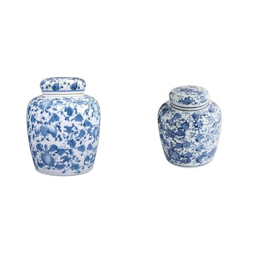 Decorative Blue and White Ceramic Ginger Jar with Lid Bundle | Amazon (US)