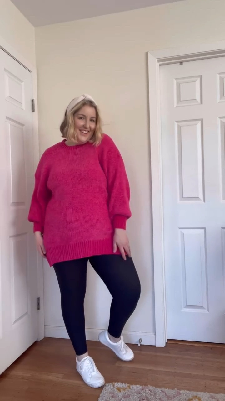 Plus size comfy Valentine’s Day look🩷 Sadly this exact sweater is no longer available, but I linked a few other hot pink sweater options! 

#LTKSeasonal #LTKStyleTip #LTKPlusSize