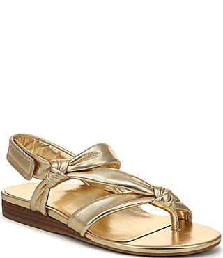 Vionic Geneva Leather Thong Mini Wedge Sandals - 9 | Dillard's