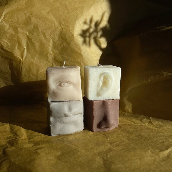 Fragmented Features Face Candles  Set of 4  Eye Ear Nose | Etsy | Etsy (US)