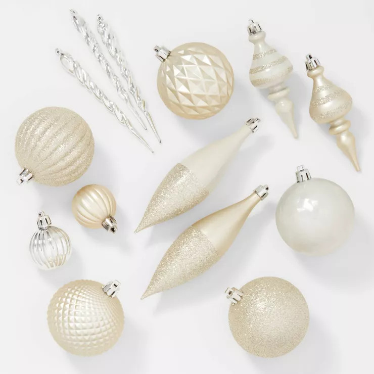 40ct Plastic Finial Christmas Tree Ornament Set - Wondershop™ | Target