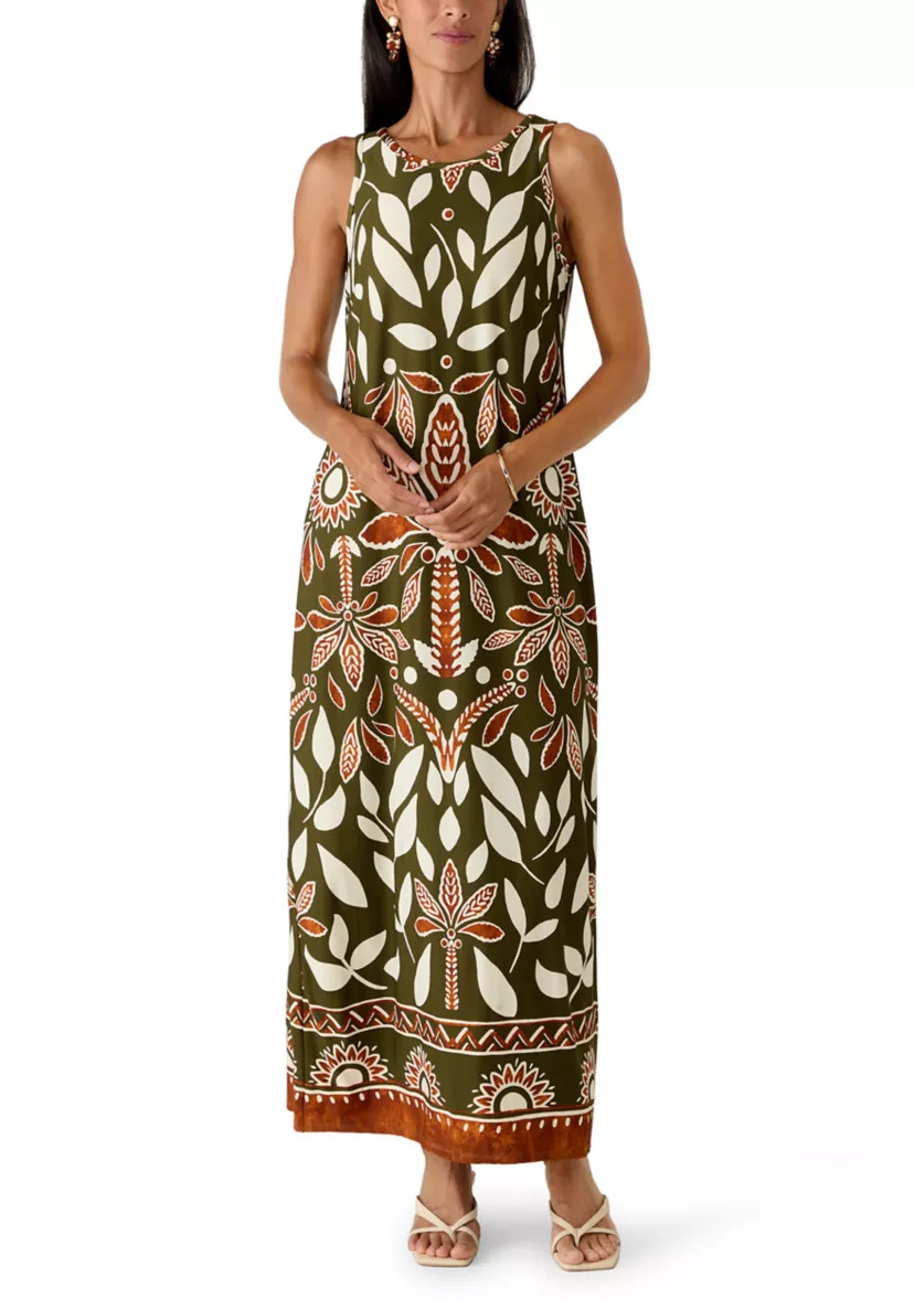 Women's Sleeveless Tree Print Dress | Belk