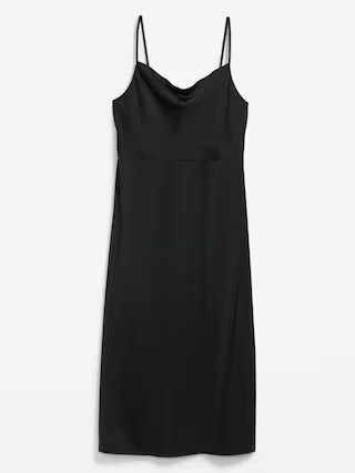 Cowl-Neck Satin Midi Slip Dress for Women | Old Navy (US)