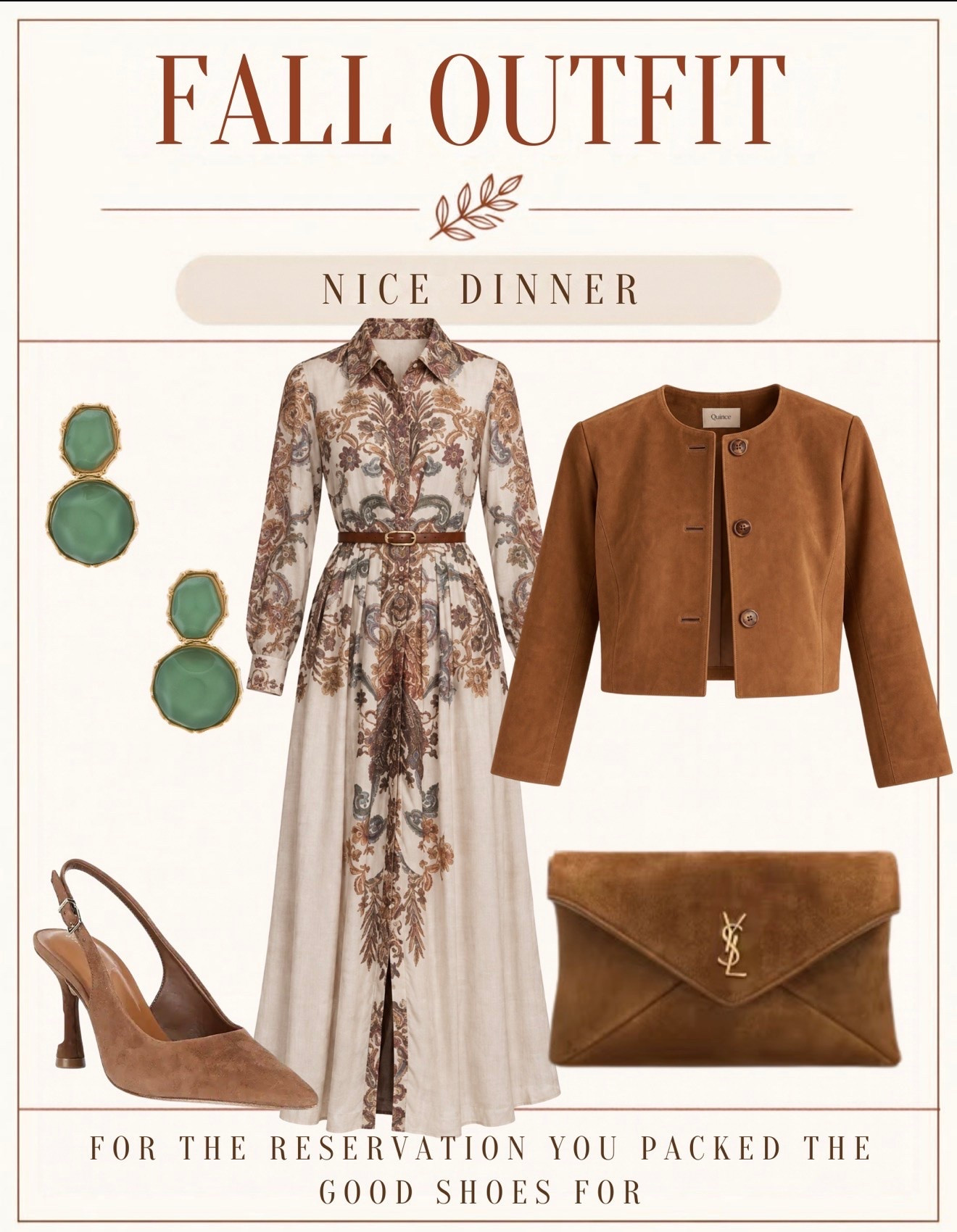 Dressy dinner outfit for fall @Dillards Inc. @Quince @Revolve