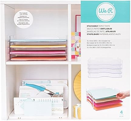 We R Memory Keepers 4 Piece 12 x 13 Inch Stackable Trays Storage (660476) | Amazon (US)