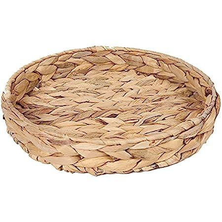 Fruit Tray Weaving by Grass, Round Bins for Vegetable, Arts and Crafts. (Large) | Amazon (US)