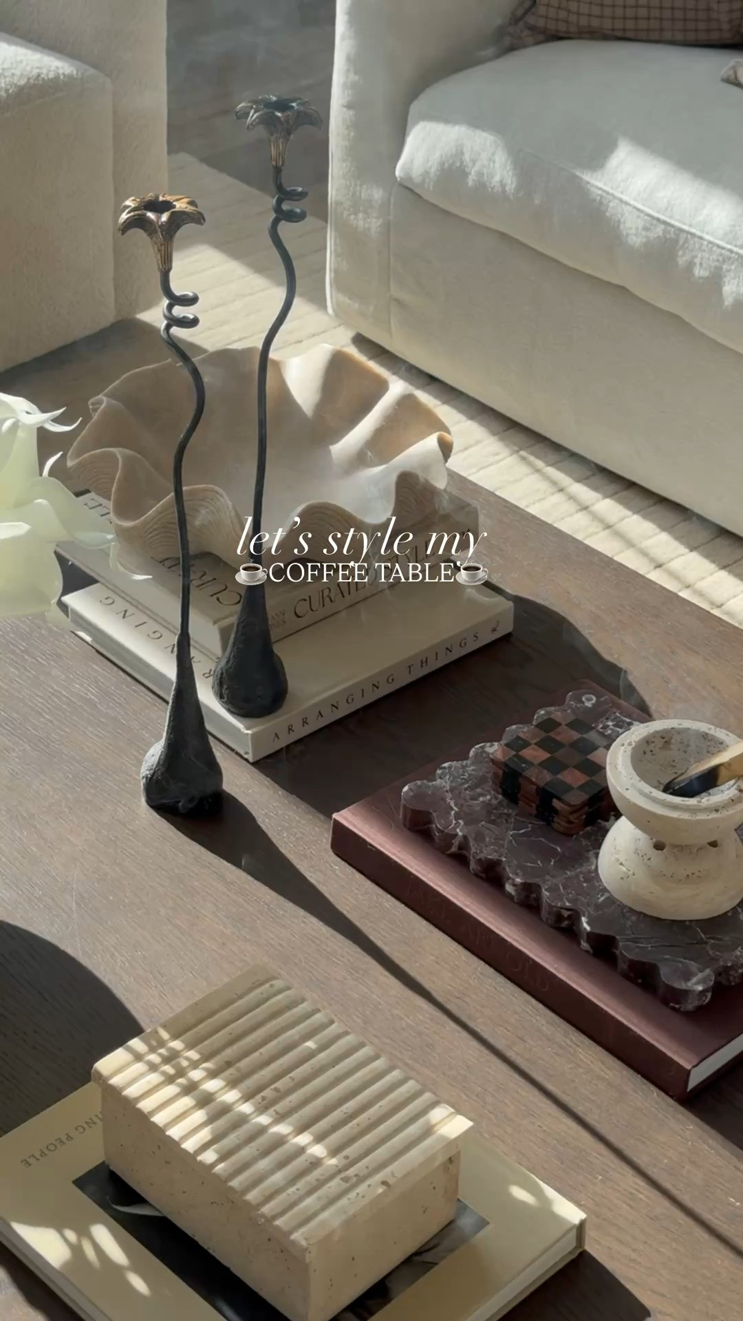 coffee table styling 101〰️ i love keeping it pretty & practical! Pro tip: always leave some for coffee after all it’s a coffee table☕️🫶🏼

#LTKdayinmylife #LTKstorytime #LTKHome