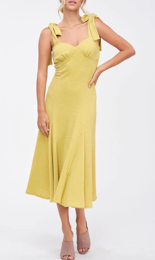 En Saison Women's Midi Dress With Godets in Yellow XS Lord & Taylor | Lord & Taylor