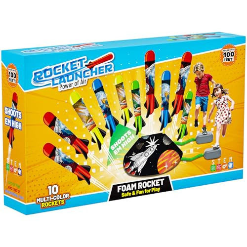Otoseth Multi-Color Rocket Launcher for Kids - Foam Blaster Set with 10 Rockets, Soars Up to 100 Feet - Birthday & Christmas Toys for Boys & Girls Age 3-12 | Amazon (US)