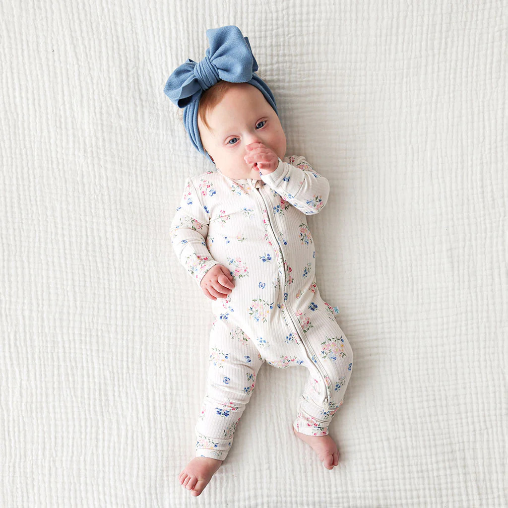 Floral Beige Baby Convertible Sleeper | Julia Belle | Posh Peanut