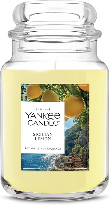 Yankee Candle Sicilian Lemon Scented Candle, 22oz Large Jar with up to 150 Hour Burn Time, Giftab... | Amazon (US)