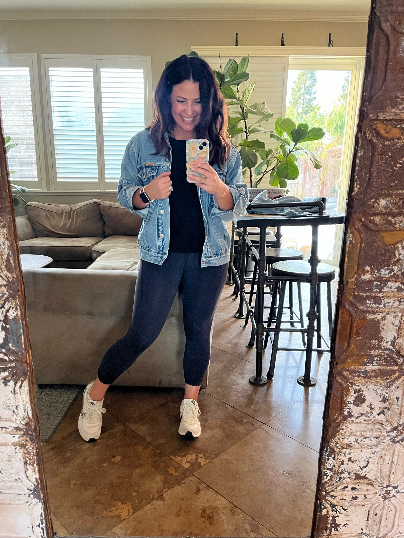 What I wore thrifting and to my daughter’s soccer clinic. Oversized denim jacket Lululemon leggings Nike waffle debut weekend look

#LTKFitness #LTKPetite #LTKOver40