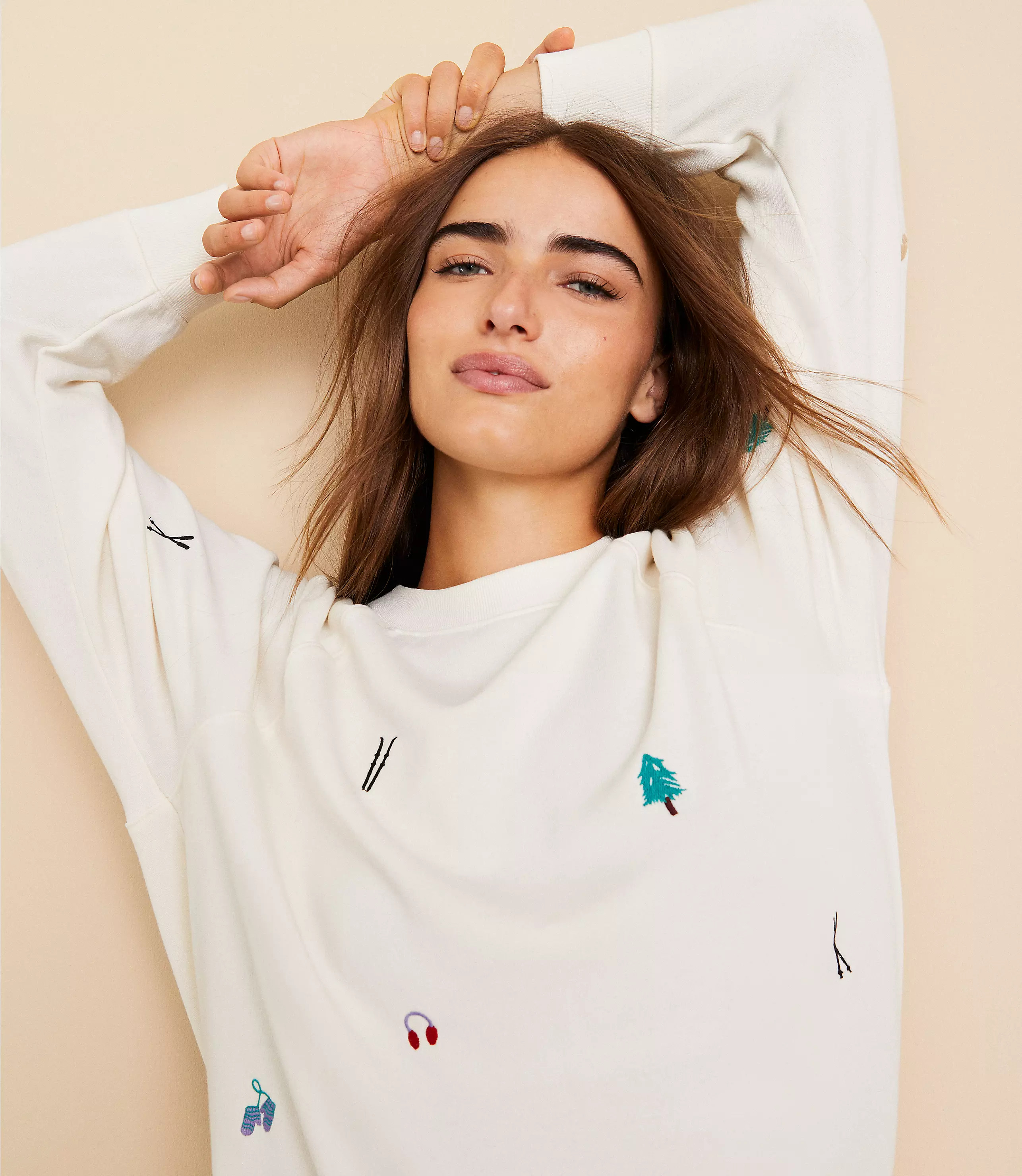 Lou & Grey Winter Cozy Cotton Terry Sweatshirt | LOFT