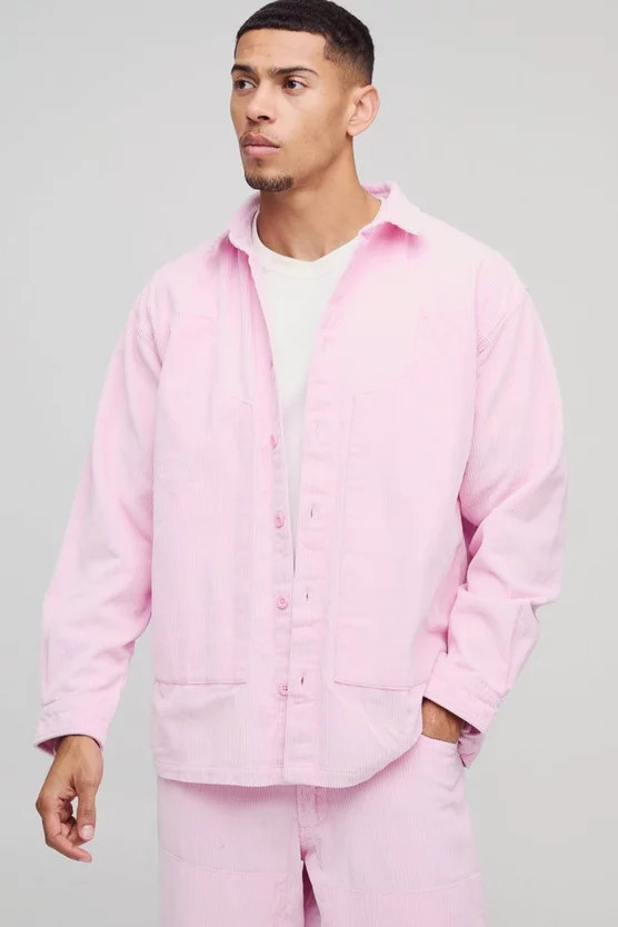 Oversized Carpenter Corduroy Shirt | boohooMAN (DE, IE & UK)