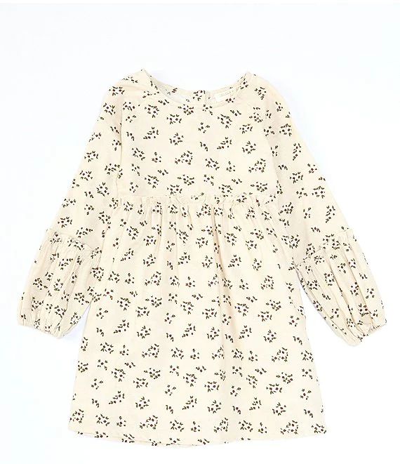 Chelsea & Violet Little Girls 2T-6T Floral Print Oatmeal Long Sleeve Dress | Dillard's | Dillard's