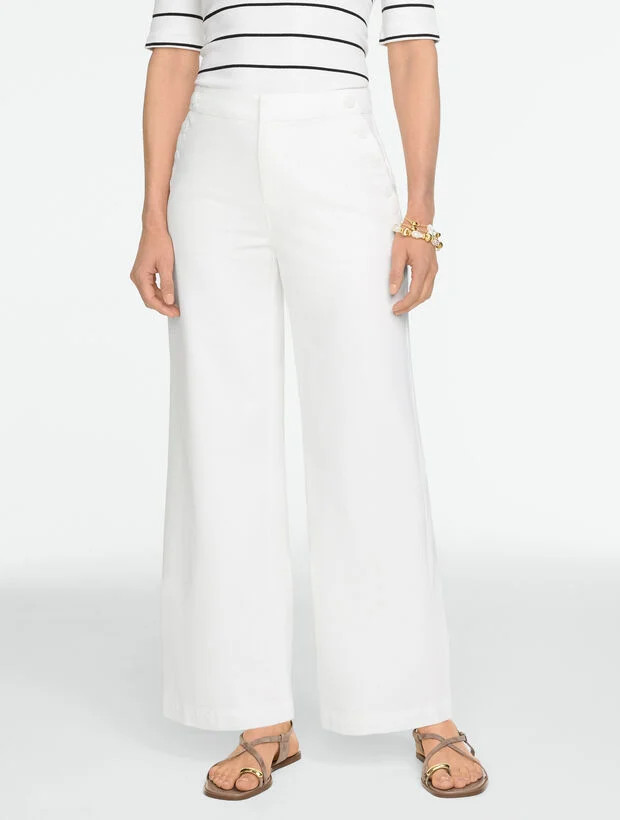 Relaxed Wide Leg Sailor Jeans | Talbots