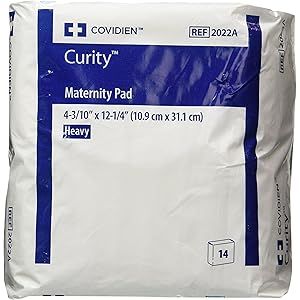 Covidien Curity Maternity Pad Heavy 4.33" x 12.25" (Bag of 14 Pads) | Amazon (US)