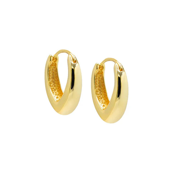 Solid Wide Graduated Hoop Earring | Adina Eden