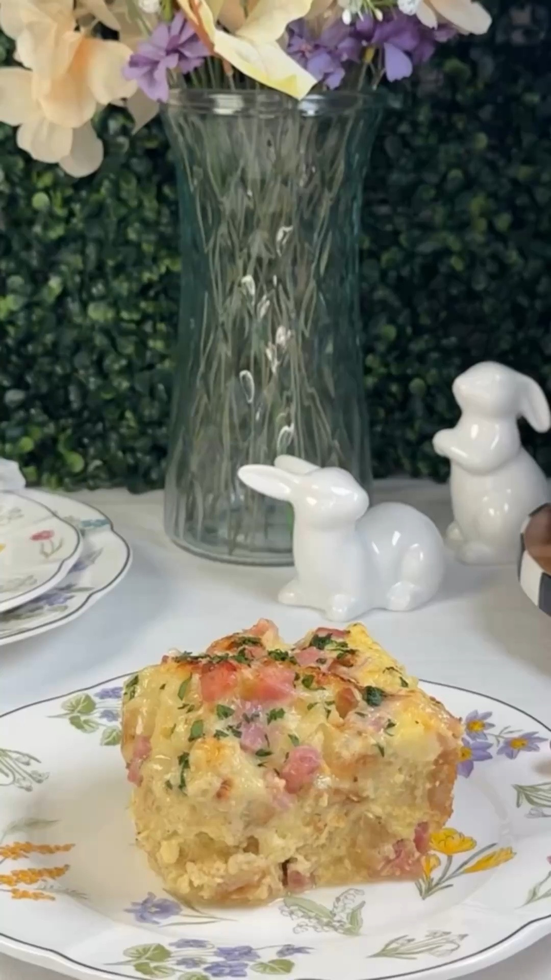 Ham & Gruyère Breakfast Strata

A rich, savory breakfast bake layered with 
@stonehousebread sourdough, ham, and gruyère cheese for an elevated Easter brunch.

Ingredients

3 cups @stonehousebread sourdough, cubed
1 1/2 cups diced ham
1 1/2 cups shredded gruyère cheese
5 eggs
2 cups milk
2 teaspoons dijon mustard
1 small shallot, finely diced 
Salt and pepper (to taste)
2 teaspoons garlic powder
3 tablespoons melted butter
1/2 cup freshly grated parmesan cheese 
Parsley for garnish

Instructions

Preheat oven to 350°F.

Sauté ham until lightly browned, add shallot until it becomes soft and fragrant.

In a large bowl, whisk together eggs, milk, dijon mustard, granulated garlic, salt, and pepper until well combined.

Add melted butter, salt, and pepper to cubed bread and mix to combine.

Layer the sourdough, ham and shallot mixture, and cheese.

Pour the egg mixture evenly over the bread, meat, and cheese. Top with remaining cheese.

Cover and bake for about 35–40 minutes, or until the center is set and the top is golden. 

Remove from oven, add parmesan cheese and broil for a few minutes to create a golden brown crust.

Let rest for 5–10 minutes before serving.

Garnish with fresh parsley and enjoy! 

Stonehouse is available at @meijerstores @krogerco and @wholefoods across Michigan!
 
#easterbrunch #stonehousebread #traversecitymichigan

#LTKSeasonal #LTKHome #LTKfoodie