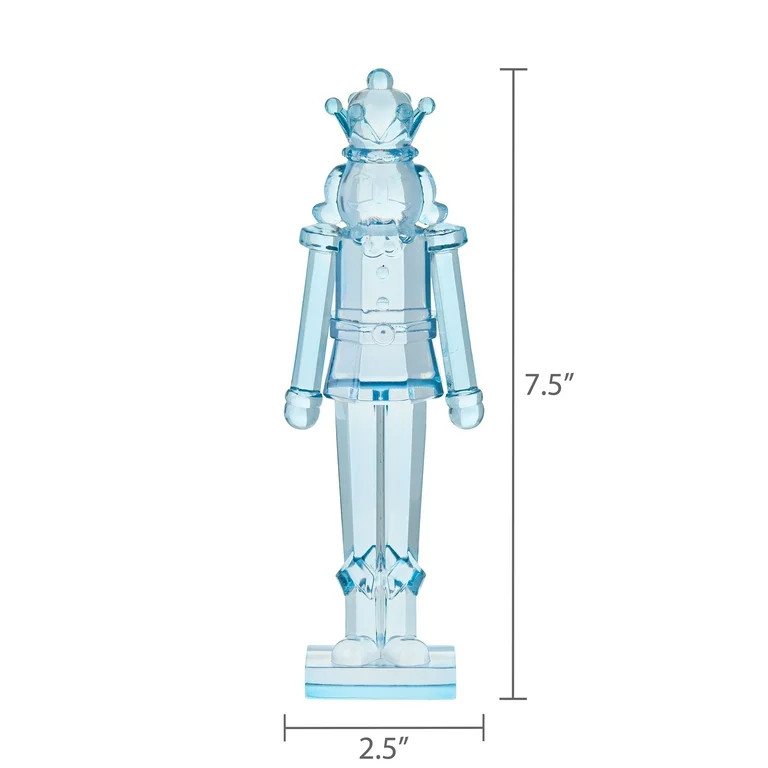 Transparent Decorative Nutcracker, Blue, 7.25", by Holiday Time | Walmart (US)