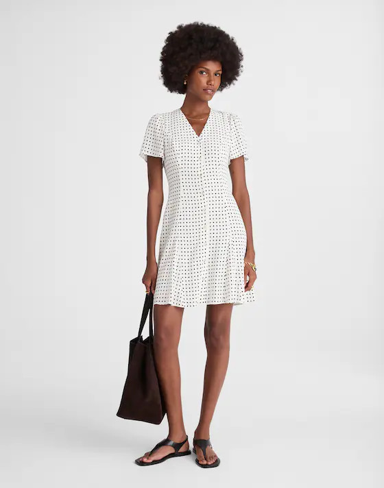 Button-Front Mini Dress | Madewell