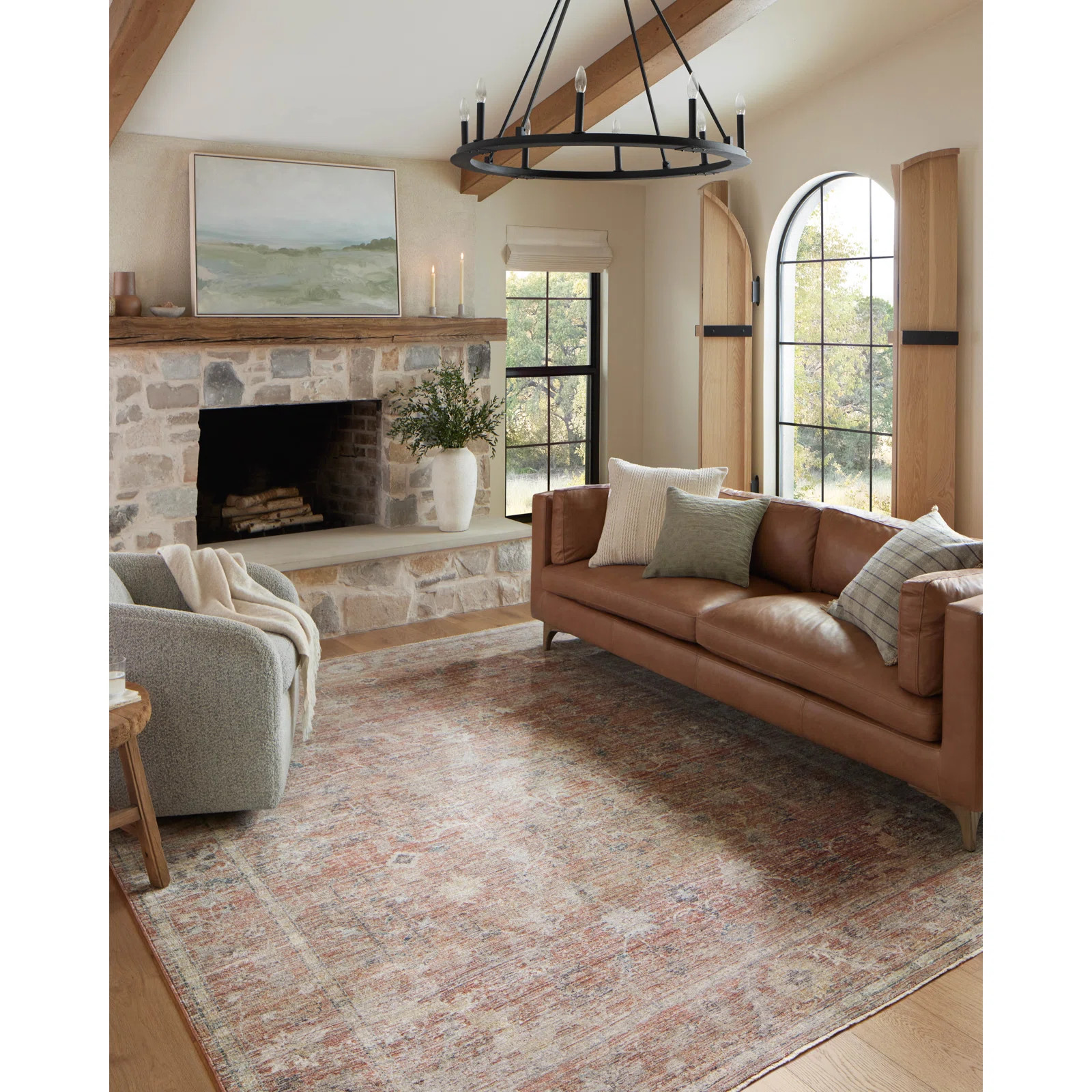 Magnolia Home By Joanna Gaines x Loloi Millie Sunset/Multi Area Rug | Wayfair North America