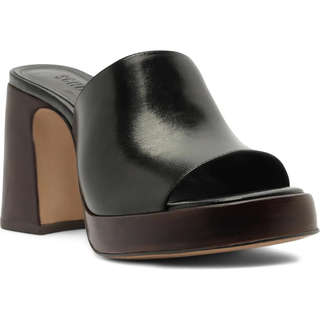 Schutz Rowan Platform Sandal in Black/black at Nordstrom, Size 10 | Nordstrom