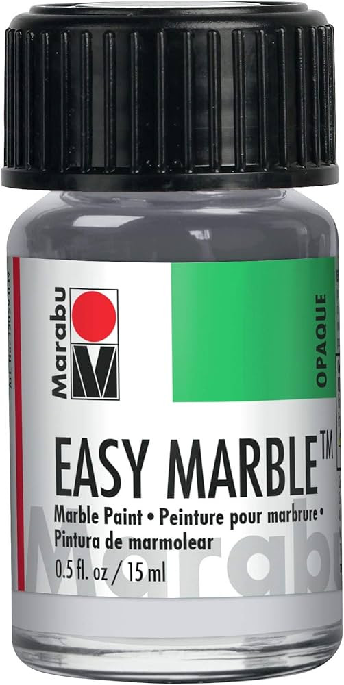 Marabu Easy Marble Paint - Pearl White - Hydro Dipping Paint for Tumblers, Ceramic, Paper, Glass,... | Amazon (US)