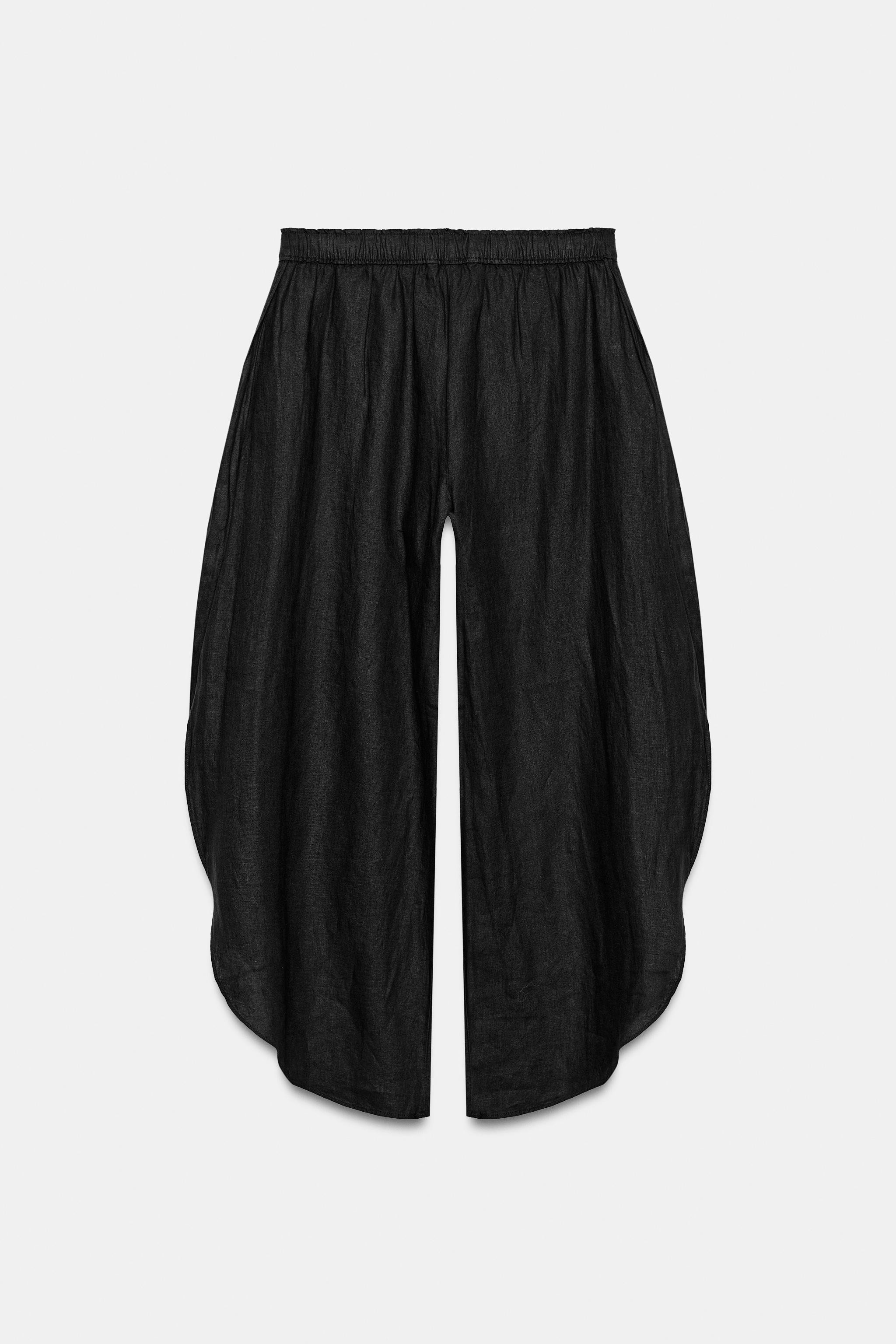 100% LINEN TROUSERS WITH VENTS ZW COLLECTION | Zara UK