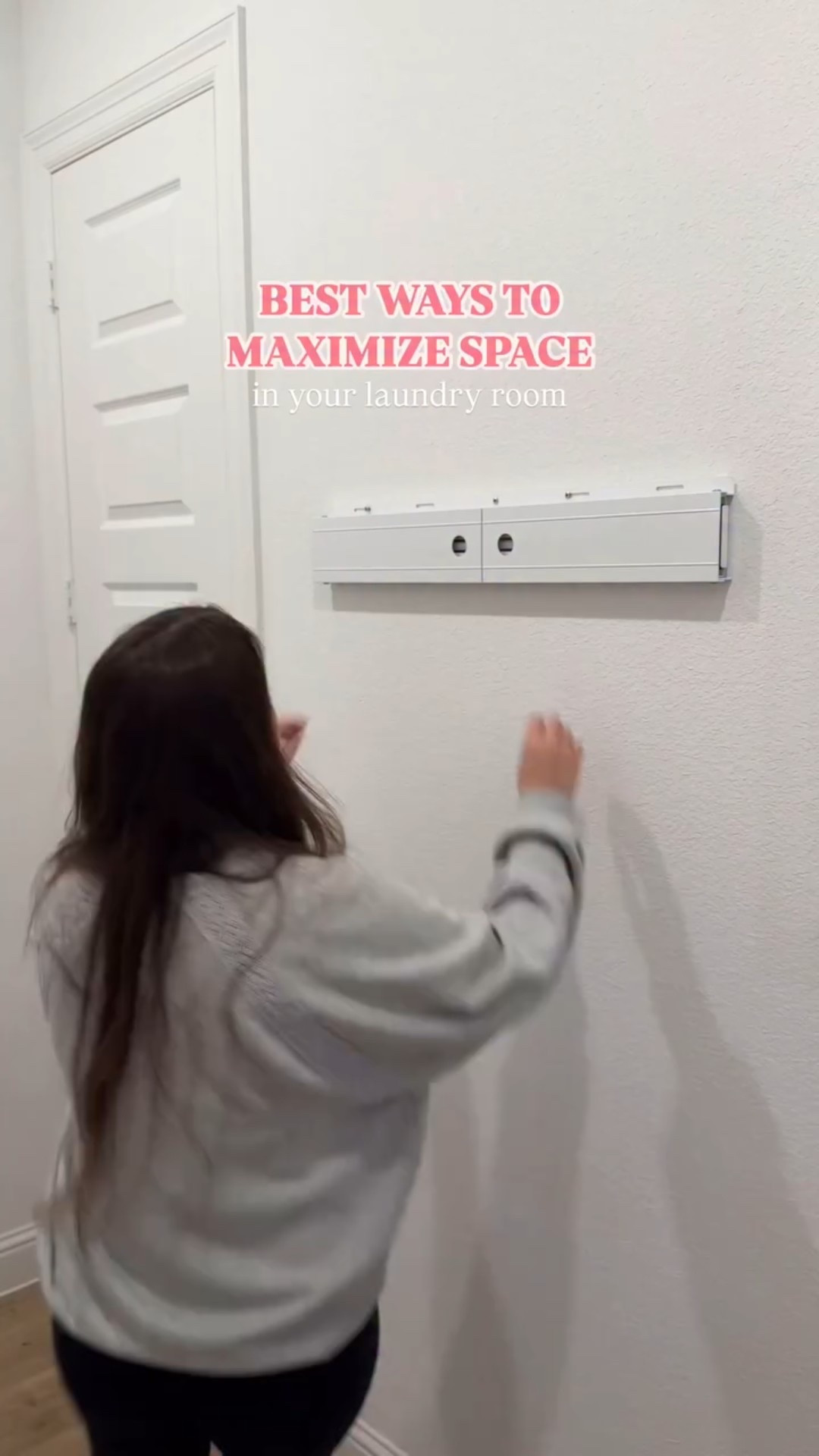 top ways to maximize space in your laundry room! 🧺🫧 

Utilizing things that fold up and store away when not in use like a folding drying rack and a collapsible laundry basket will work wonders in a smaller space. The key is functional in a laundry room! 

#laundryroom #laundryroomorganization #laundryroomideas #amazonhome #laundryfunction #laundryroominspo #homefinds #amazonfavorites 